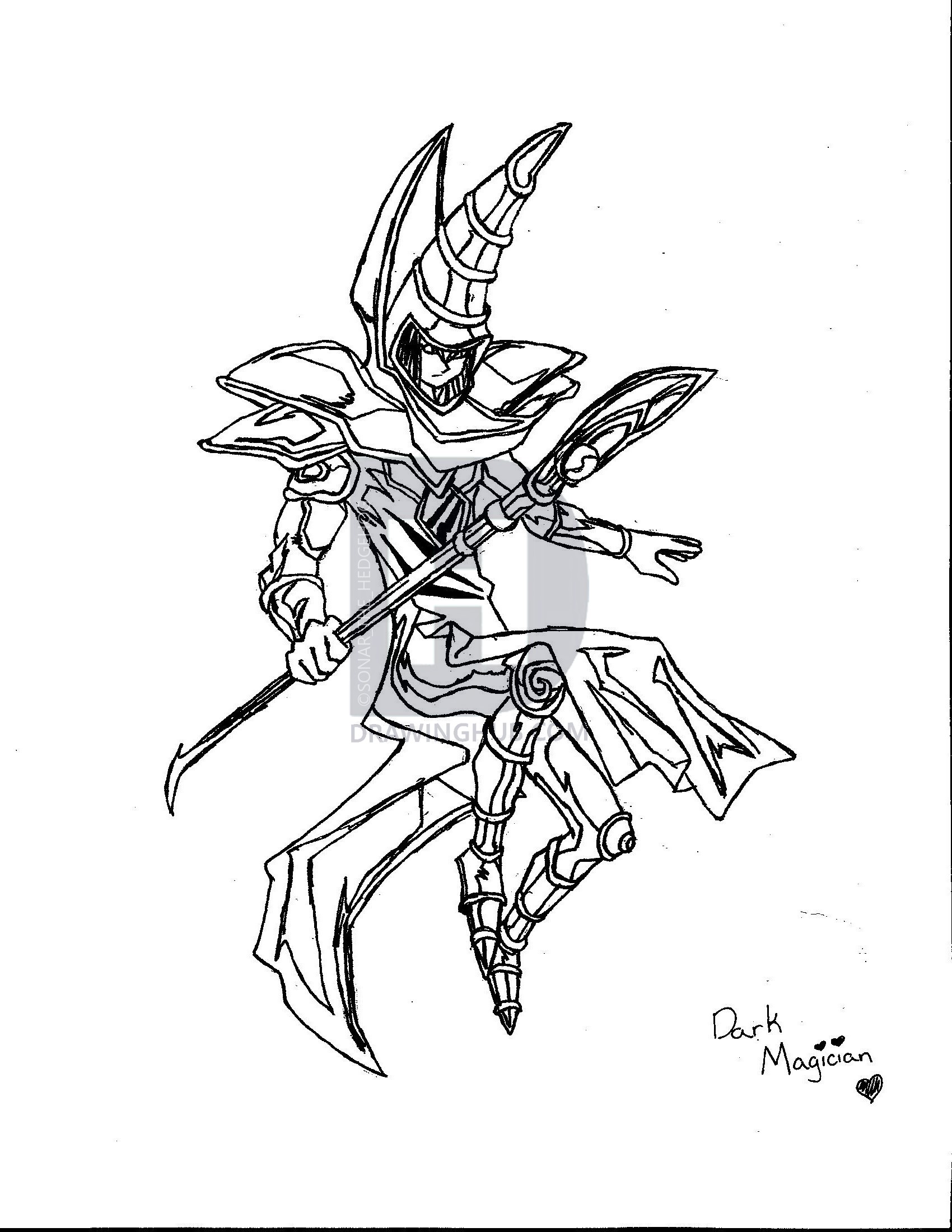 1700x2200 the dark magician drawing - Dark Magician Drawing