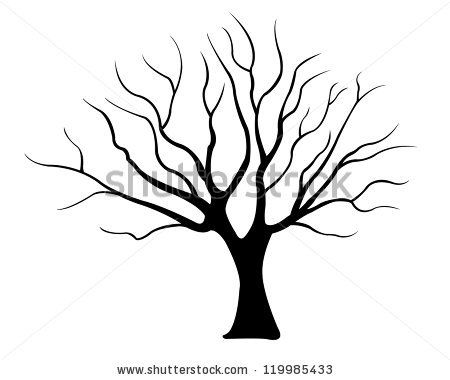 450x380 Tree Drawings Black And White Sillouette Tree Silhouette - Dark Tree Drawing