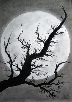 236x334 Drawing Tree Light Dark - Dark Tree Drawing
