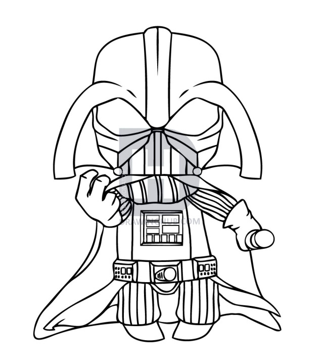 641x720 how to draw chibi darth vader, step - Dark Vader Drawing