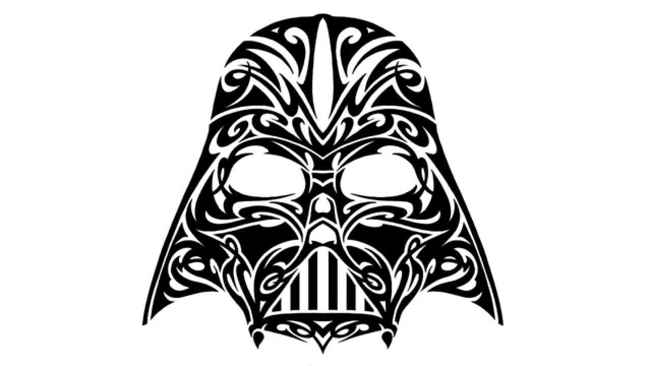 1280x720 How To Draw A Tattoo Tribal Darth Vader - Dark Vader Drawing