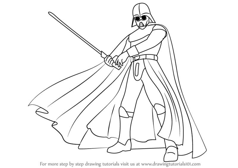 800x566 Learn How To Draw Darth Vader From Star Wars - Dark Vader Drawing