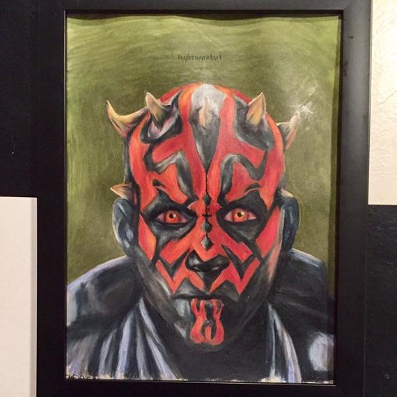 570x570 Darth Maul Star Wars Drawing Etsy - Darth Maul Drawing