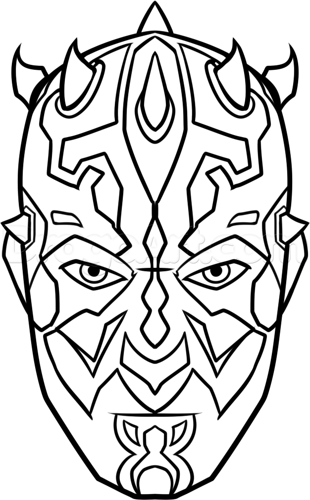 626x1010 How To Draw Darth Maul Easy, Step - Darth Maul Drawing