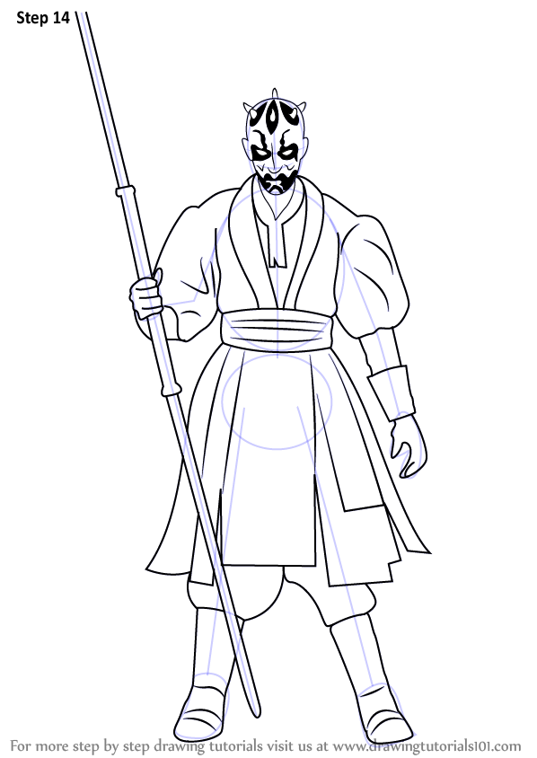 598x844 Learn How To Draw Darth Maul From Star Wars - Darth Maul Drawing