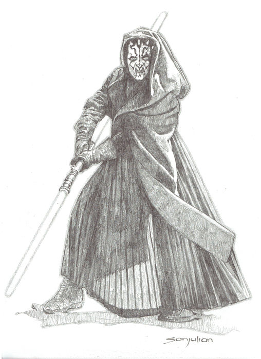 508x700 Star Wars - Darth Maul Drawing