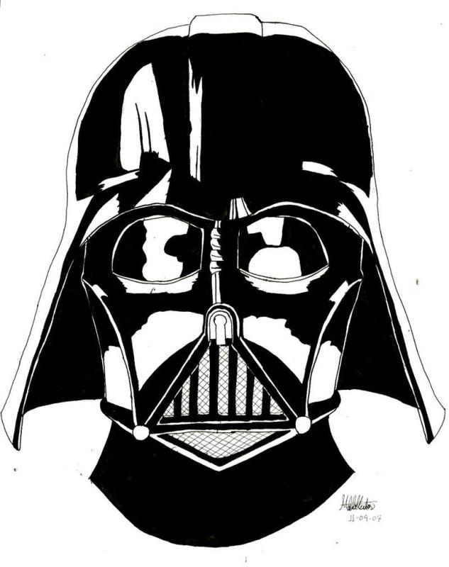 633x800 Vader Drawing Cartoon Transparent Png Clipart Free Download - Darth Vader Cartoon Drawing