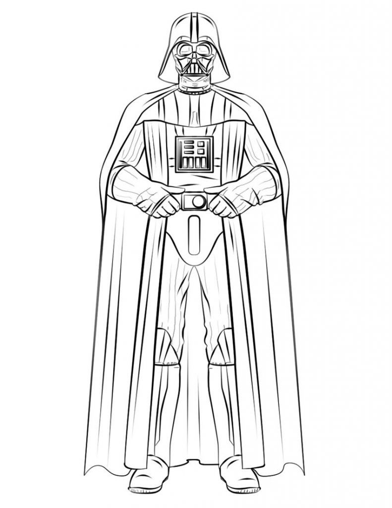 791x1024 Darth Vader Coloring Pages Coloring Pages Star Wars Drawings - Darth Vader Cartoon Drawing