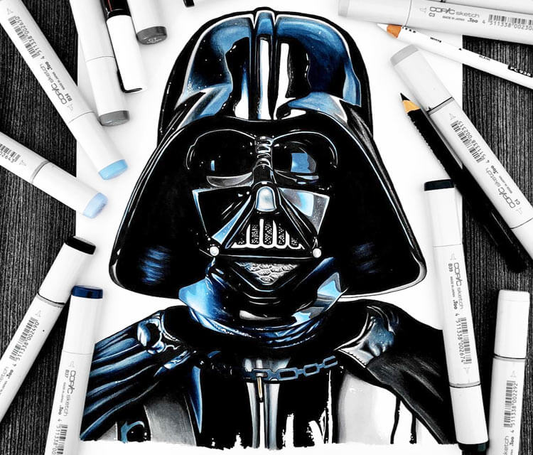 750x640 Darth Vader Pencil Drawing - Darth Vader Drawing