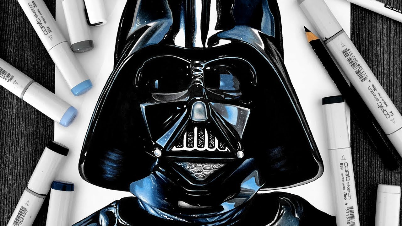 1280x720 Drawing Darth Vader - Darth Vader Drawing