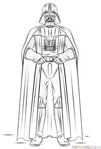200x295 How To Draw Darth Vader Step - Darth Vader Drawing