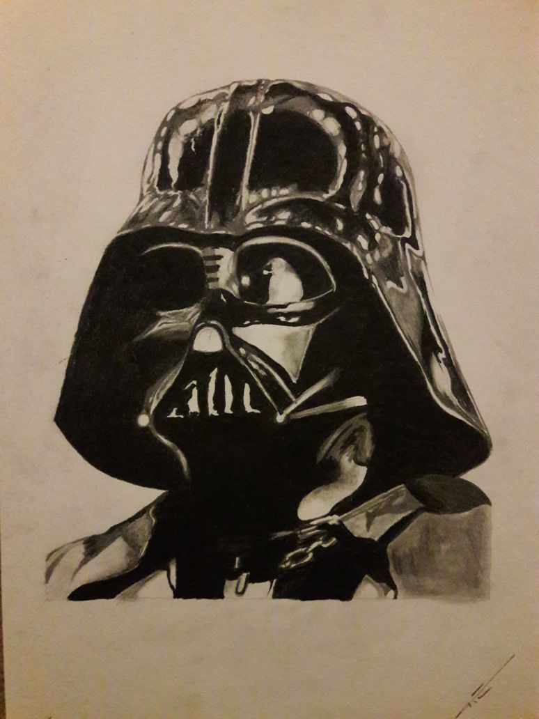 774x1032 My Friends Drawing Of Darth Vader Starwars - Darth Vader Drawing