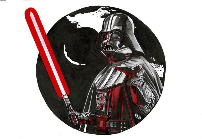 700x481 Septiembre, Diego - Darth Vader Drawing