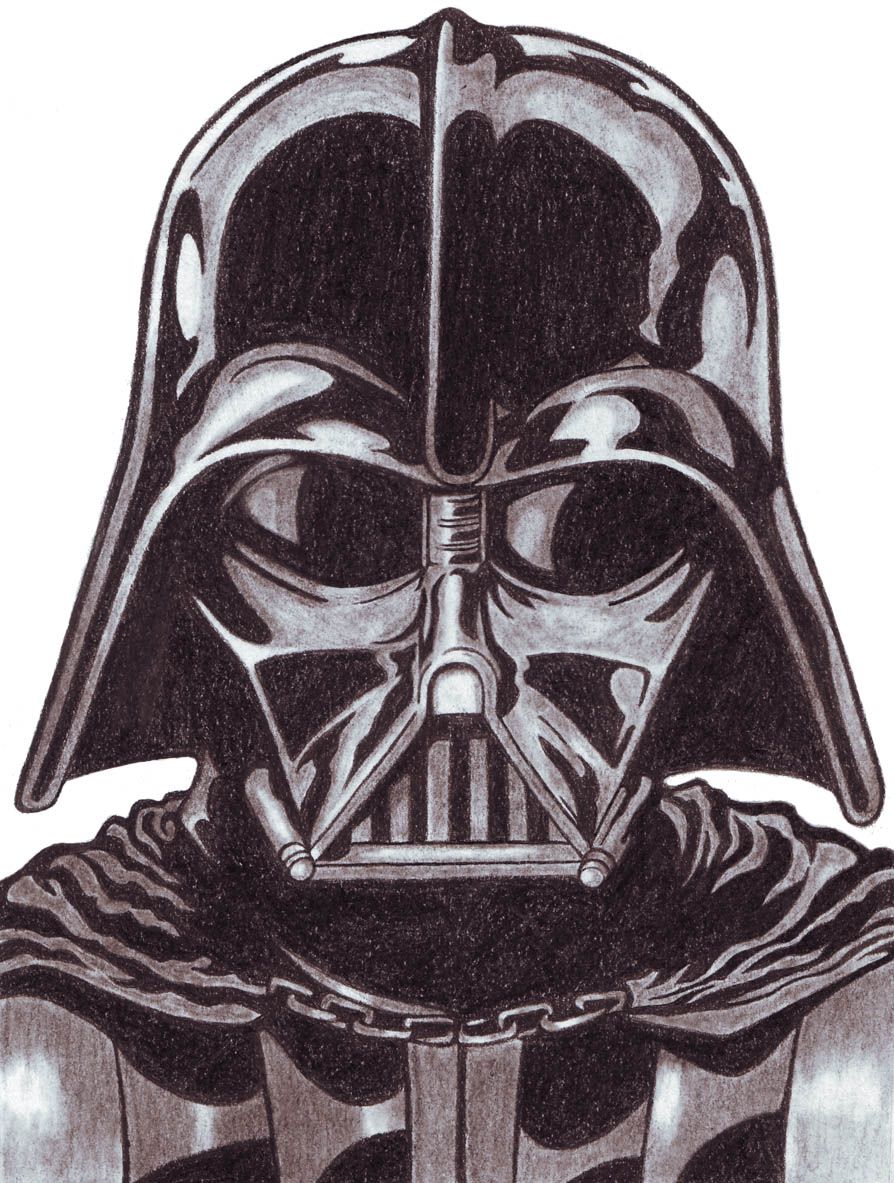 894x1183 Draw Darth Vader Face - Darth Vader Drawing For Kids