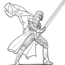 230x230 Pretentious Darth Vader Coloring - Darth Vader Drawing For Kids