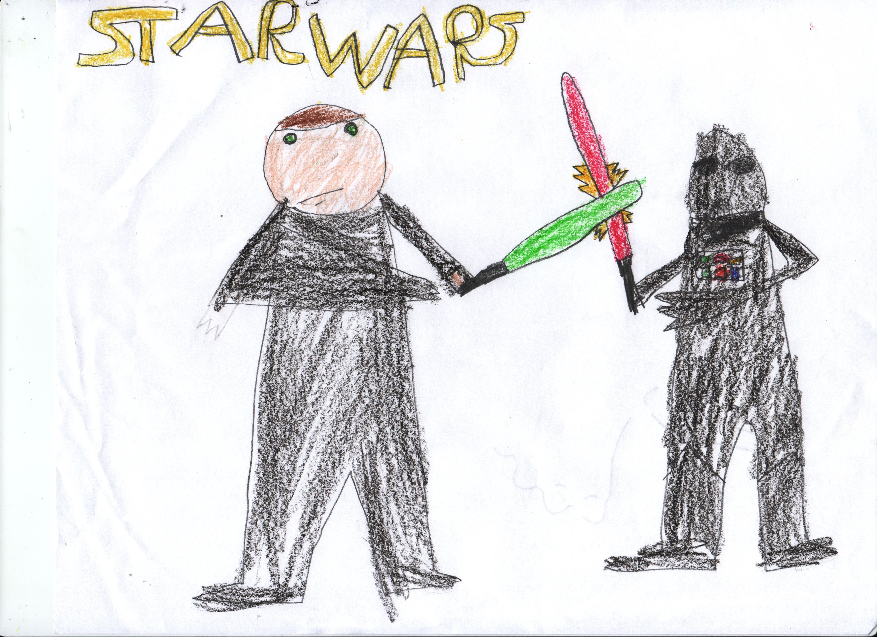 3508x2550 Use The Fork, Luke! The Critics In My Kitchen - Darth Vader Drawing For Kids