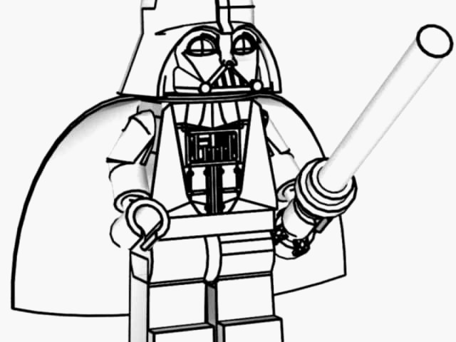 640x480 Coloriage Darth Vader Coloriage Lego Star Wars Clone - Darth Vader Drawing For Kids