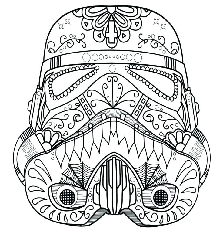 736x794 Darth Vader Mask Printable Mask Coloring - Darth Vader Face Drawing