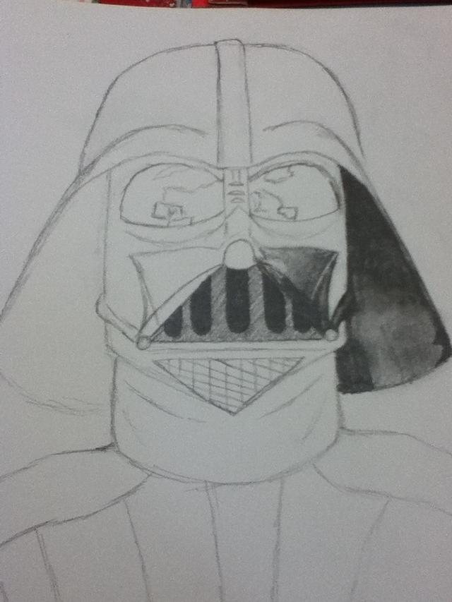 640x853 How To Draw Darth Vader - Darth Vader Face Drawing