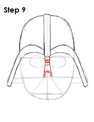 300x388 How To Draw Darth Vader - Darth Vader Face Drawing