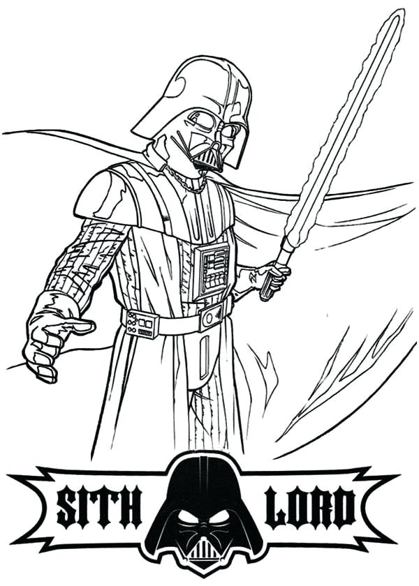 600x840 Coloring Pictures Coloring Pictures Darth Vader Face Coloring Page - Darth Vader Face Drawing