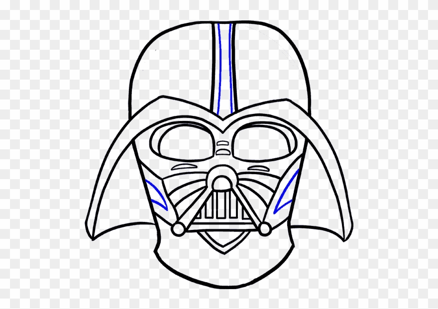880x621 Draw Darth Vader Head Clipart - Darth Vader Head Drawing