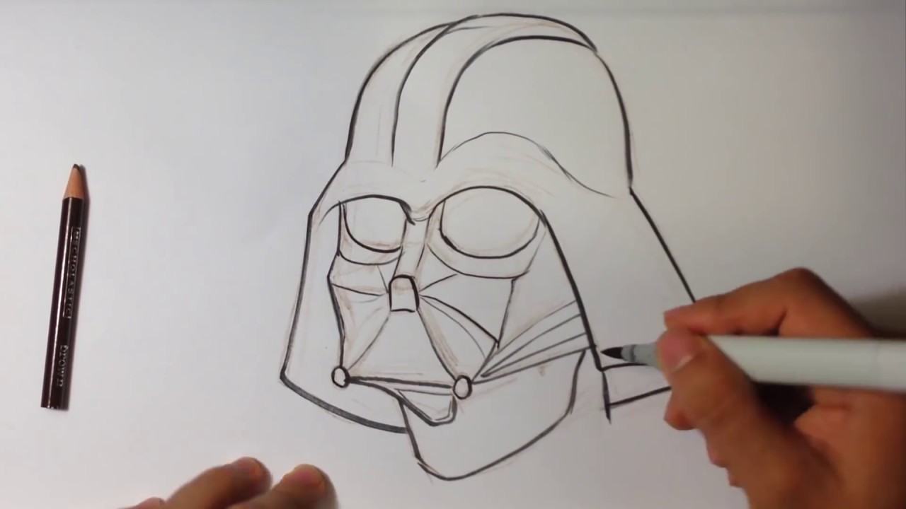 Darth Vader Head Drawing at PaintingValley.com | Explore collection of ...