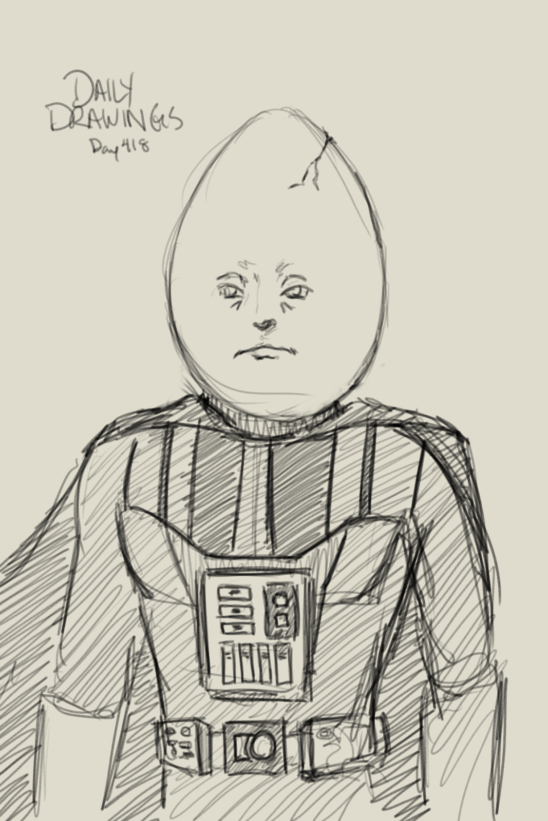 1067x1600 Sketch Blog Darth Vader Egg Head - Darth Vader Head Drawing