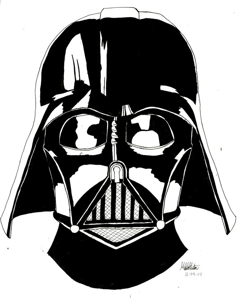 Darth Vader Helmet Drawing at Explore collection