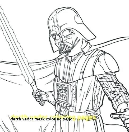 488x501 Printable Darth Vader Mask Coloring Pages Printable New Printable - Darth Vader Helmet Drawing
