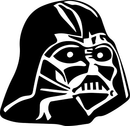 425x414 Star Wars Darth Vader Helmet Decal Everything Else - Darth Vader Helmet Drawing