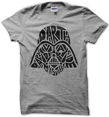 373x400 Darth Vader Helmet Drawing Word Art T Shirt Star Wars Parody Top S - Darth Vader Helmet Drawing