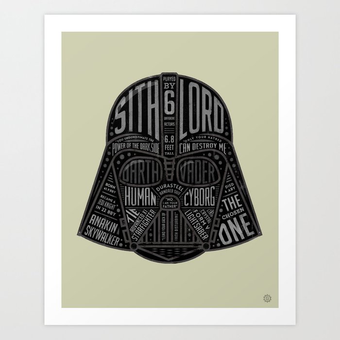 700x700 Darth Vader Helmet Typographic Design Chock Full Of Trivia! Art - Darth Vader Helmet Drawing