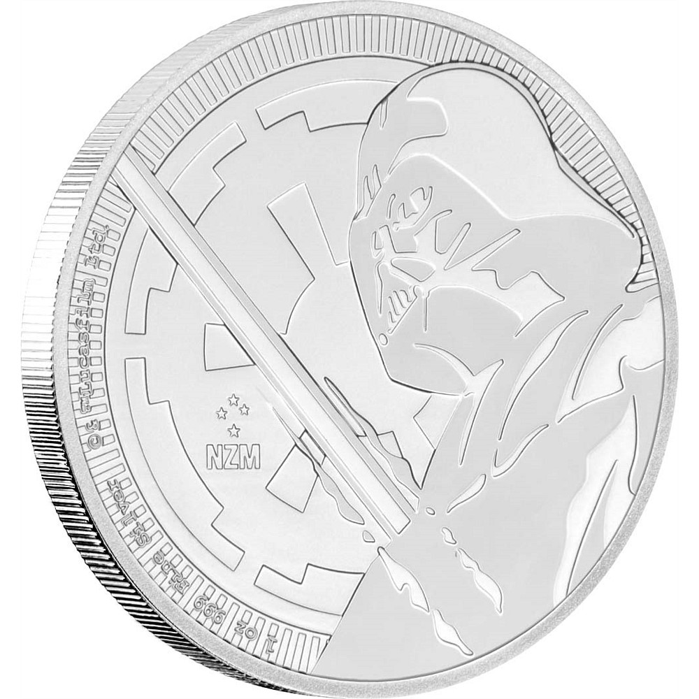 1000x1000 Star Wars Darth Vader Silver Bullion Coin Nz Mint - Darth Vader Lightsaber Drawing