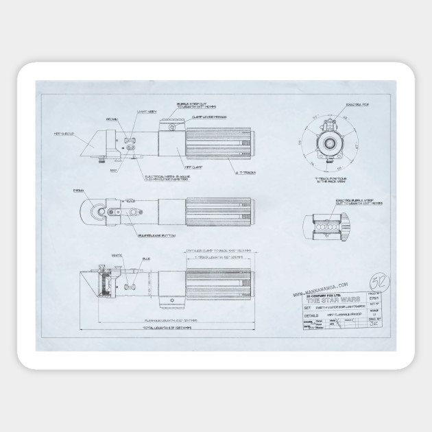 630x630 Darth Vader's Lightsaber Blueprint - Darth Vader Lightsaber Drawing