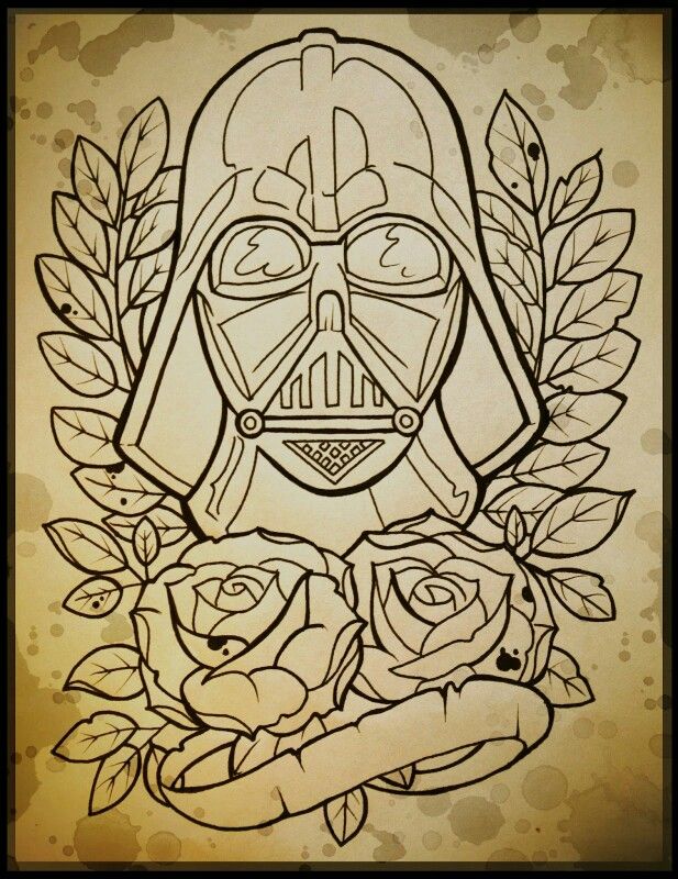 617x800 Darth Vader Tattoo Line Art Clever Ideas Tattoo Designs Tumblr - Darth Vader Line Drawing