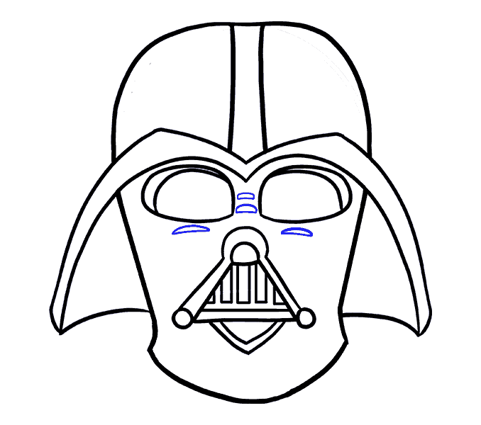 678x600 How To Draw Darth Vader In A Few Easy Steps Easy Drawing Guides - Darth Vader Line Drawing
