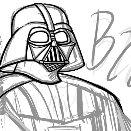 432x432 Huge Collection Of 'darth Vader Cartoon Drawing' Download More - Darth Vader Line Drawing