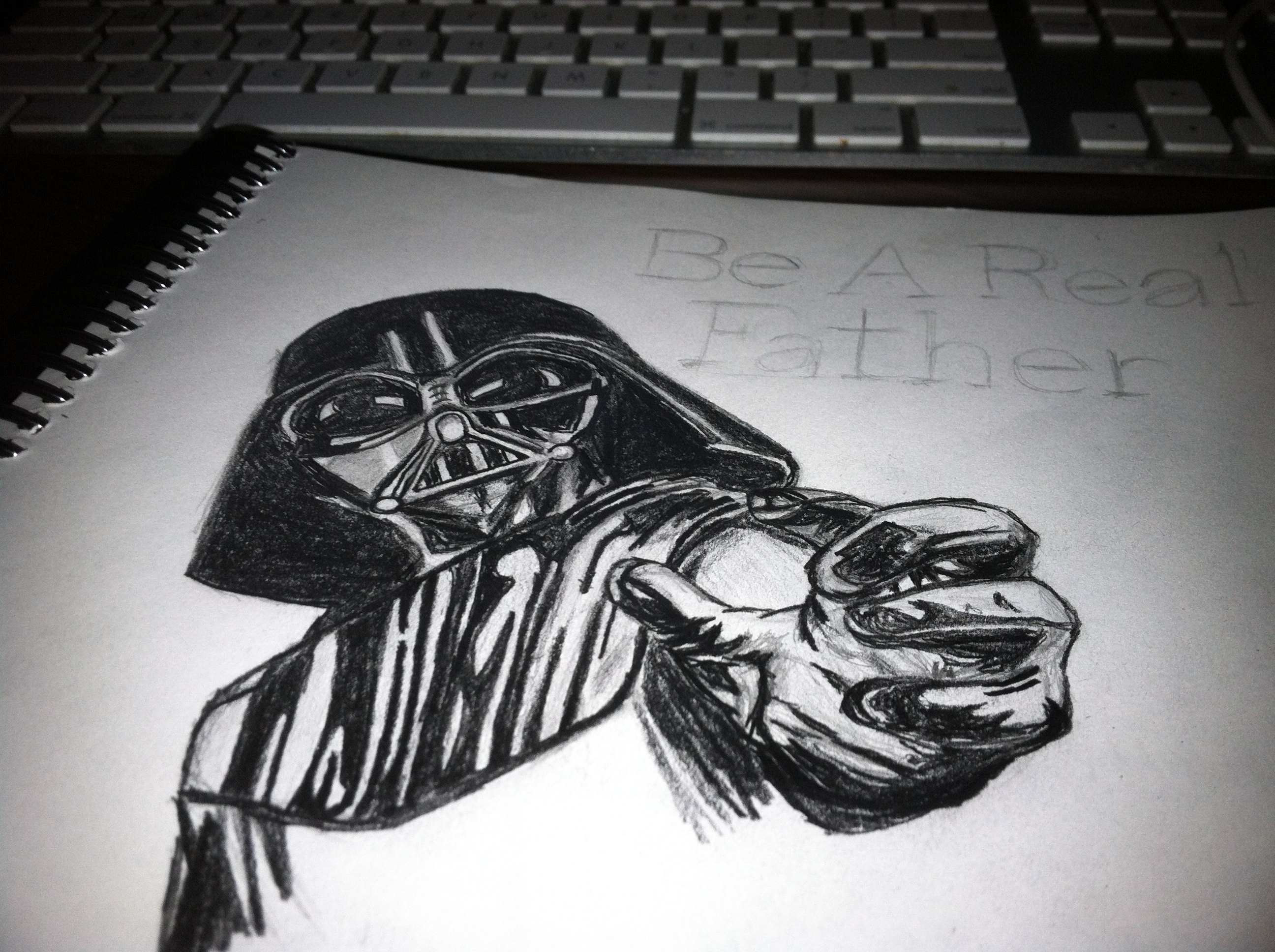 2592x1936 Luke! I Am Your Father! Altered Lines - Darth Vader Line Drawing