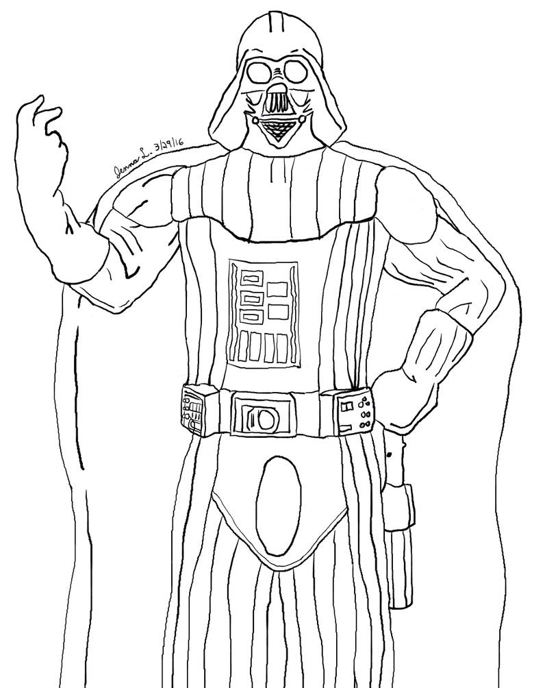 Darth Vader Line Drawing at PaintingValley.com | Explore collection of ...