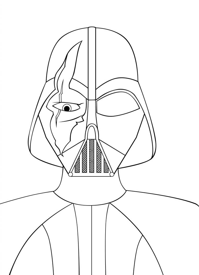 Darth Vader Line Drawing at PaintingValley.com | Explore collection of ...