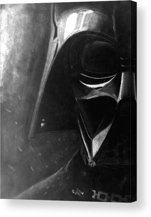 520x750 Darth Vader Inverted Drawing Acrylic Print - Darth Vader Line Drawing