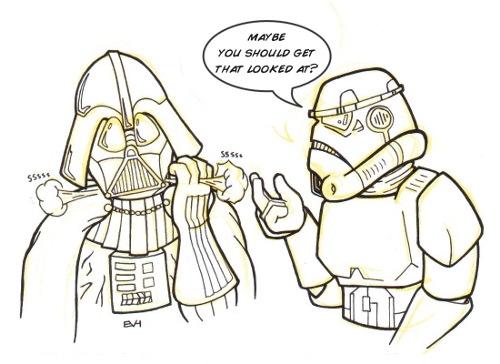 500x364 Doodle Vader's Mask Leaking Doodle A Day - Darth Vader Mask Drawing