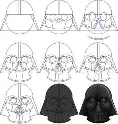 237x250 How To Draw Darth Vader's Mask - Darth Vader Mask Drawing