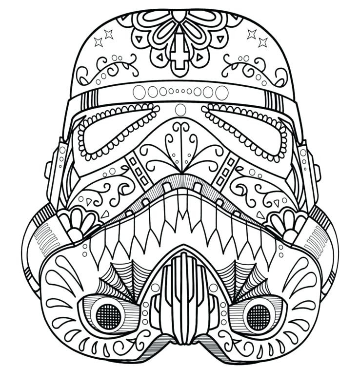 736x794 Startling Darth Vader Mask Coloring Pages Best - Darth Vader Mask Drawing