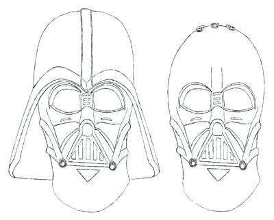 400x322 Darth Vader Mask Coloring - Darth Vader Mask Drawing