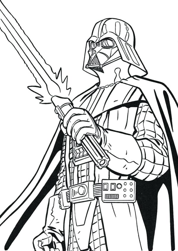 600x844 Coloring Pages Movies And Show Coloring Pages Coloring Pages Darth - Darth Vader Mask Drawing