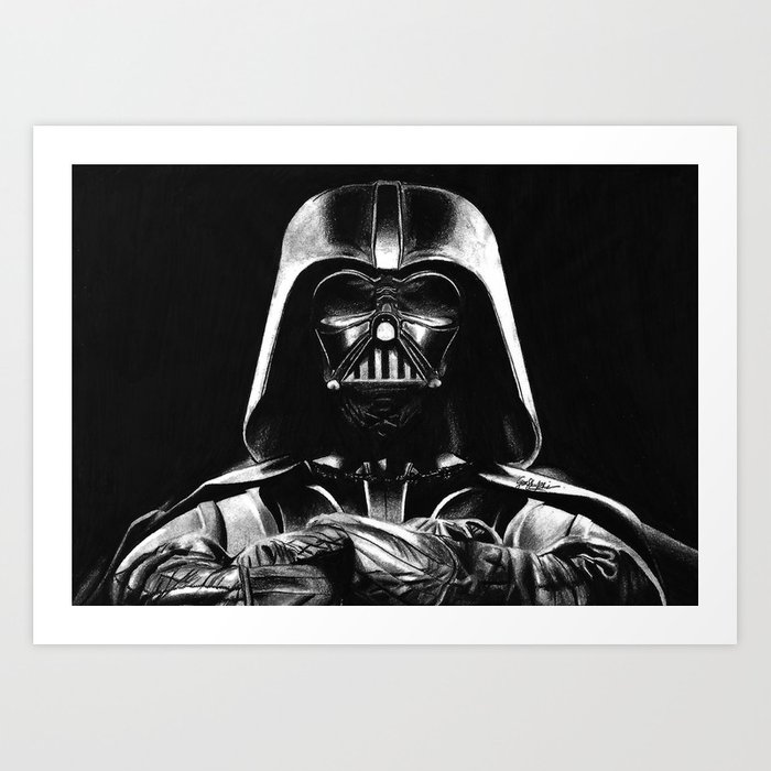 700x700 Darth Vader Pencil Drawing Art Print - Darth Vader Pencil Drawing