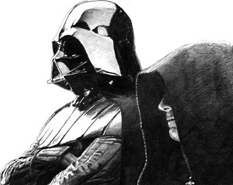 340x270 Yoda Pencil Drawing Etsy - Darth Vader Pencil Drawing