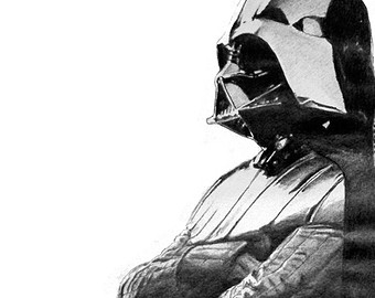 340x270 Darth Vader And Emperor Pencil Drawing Etsy - Darth Vader Pencil Drawing